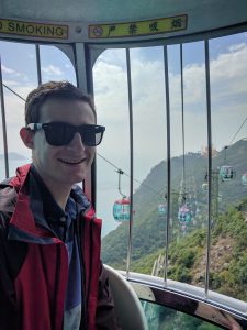 Me, Happy as Larry on the Cable car! 